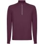 Estambul herensweater met lange mouwen en halve rits - Plum red - 3XL