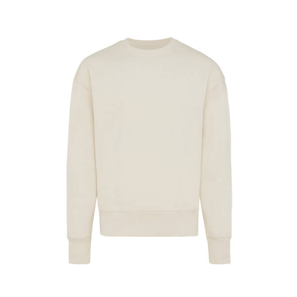 Iqoniq Kruger gerecycled katoen relaxed sweater, natural raw (M)