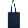 Madras Blend draagtas van 140 g/m² GRS gerecycled katoen 7 l - Navy