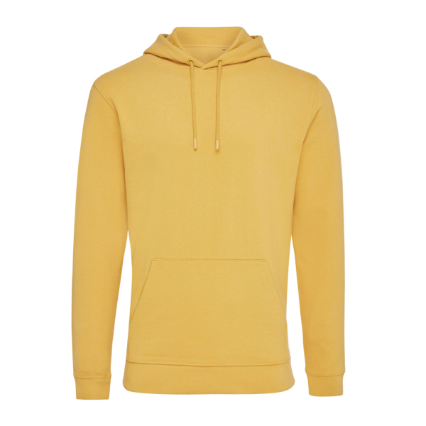 Iqoniq Jasper recycled cotton hoodie, ochre yellow (XS)