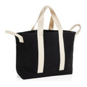 BEAU AWARE™ strandtas van 400gsm gerecycled canvas, zwart BEAU AWARE™ strandtas van 400gsm gerecycled canvas, zwart