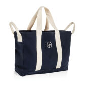 BEAU AWARE™ strandtas van 400gsm gerecycled canvas, donkerblauw BEAU AWARE™ strandtas van 400gsm gerecycled canvas, donkerblauw