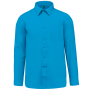 Overhemd in onderhoudsvriendelijk polykatoen-popeline heren Bright Turquoise 4XL