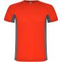 Shanghai sportshirt met korte mouwen voor kinderen - Rood/Donkerlood - 4