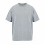 BOXY MEN - BOXY OVERSIZE T-SHIRT HEREN - XXL - Lichtgrijs Gemêleerd