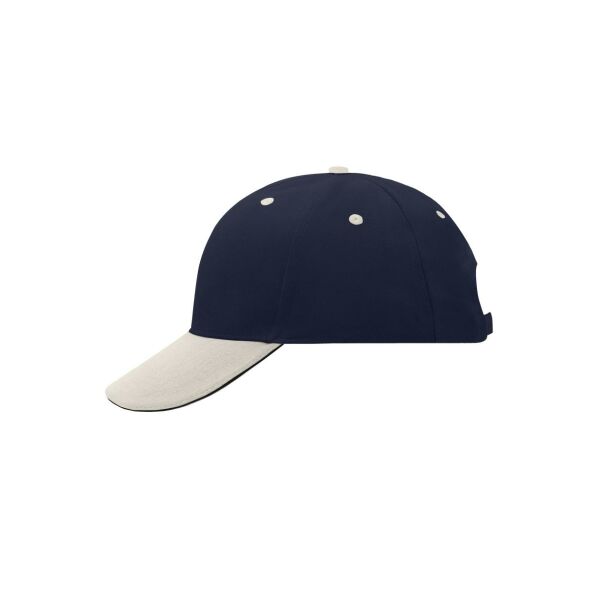 6 Panel Sandwich Cap navy/beige/navy one size 6 Panel Sandwich Cap navy/beige/navy one size