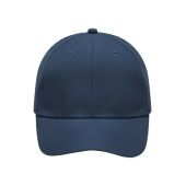 6 Panel Polyester Peach Cap navy