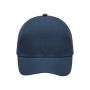 6 Panel Polyester Peach Cap navy