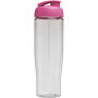 H2O Active® Tempo 700 ml sportfles met flipcapdeksel - Transparant/Roze