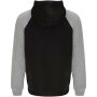 Badet unisex tweekleurige hoodie - Zwart/Heather grijs - 3XL