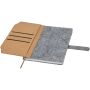 Viviana A5 recycled felt and cork notebook - Natural