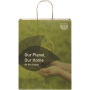 Papieren tas 150 g/m2 gemaakt van landbouwafval met gedraaide handgrepen - XXL - Gebroken wit