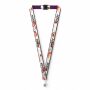 Polyester keycord met gesublimeerde satijnen overlay