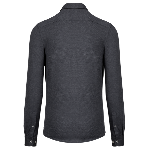 Jacquard overhemd lange mouwen Jacquard Dark Grey XXL Jacquard overhemd lange mouwen Jacquard Dark Grey XXL