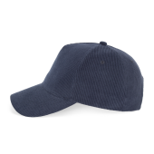 Ribfluwelen pet met 5 panelen Minorca Navy One Size
