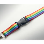 BOWYARD - Regenboog RPET sleutelkoord - Multicolour