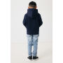 IQONIQ Yengo kids recycled katoen hoodie met steekzakken, donkerblauw (910)
