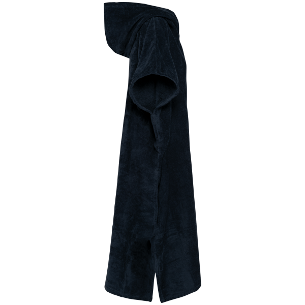 Uniseks poncho met capuchon van badstof Navy L/XL Uniseks poncho met capuchon van badstof Navy L/XL