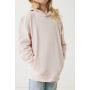 IQONIQ Yengo kids recycled katoen hoodie met steekzakken, cloud pink (910)