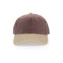 BEAU AWARE™ Washed 6 panel 270gsm cotton twill two tone cap, maroon