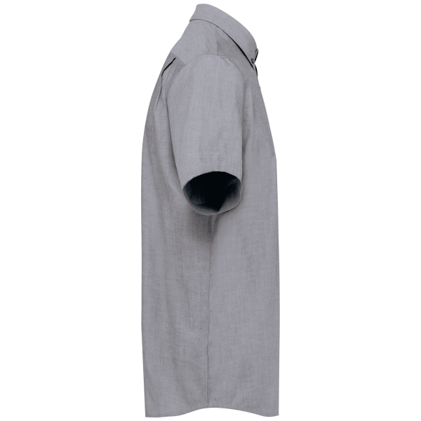 Herren Oxford Kurzarmhemd Oxford Zinc XXL Herren Oxford Kurzarmhemd Oxford Zinc XXL