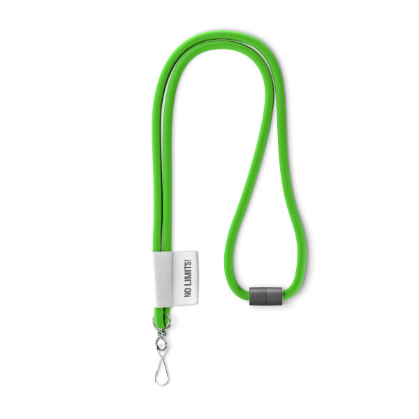 Polyester 2-kleurige koord-lanyard met full color label Polyester 2-kleurige koord-lanyard met full color label