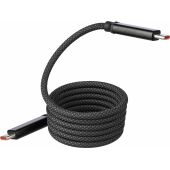 Nylon oplaadkabel Janet blauw