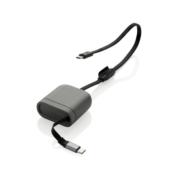 Spira RCS gerecyclede intrekbare 100W snellaadkabel Spira RCS gerecyclede intrekbare 100W snellaadkabel