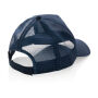 Impact AWARE™ 5 panel recycled katoenen truckercap, donkerblauw