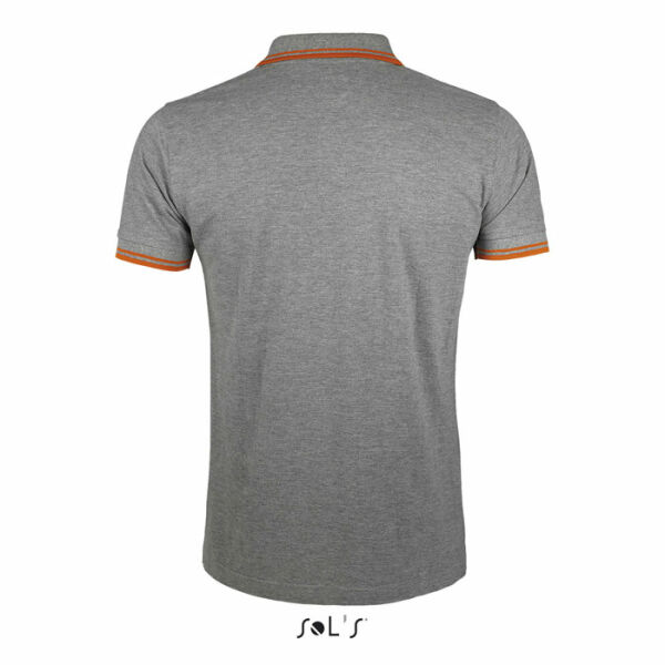 PASADENA MEN - PASADENA MEN POLO 200 - XXL - Melange Grey/Orange PASADENA MEN - PASADENA MEN POLO 200 - XXL - Melange Grey/Orange