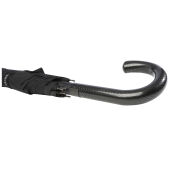 Fontana 23" automatische paraplu met carbon look en gebogen handvat - Zwart