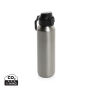 Via RCS Re-steel lockable sport bottle 600ML, zilver