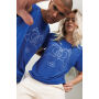 IQONIQ Tikal gerecycled polyester sneldrogend sport t-shirt, royal blue (XXS)
