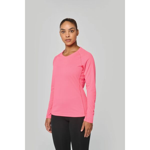 Ladies' long-sleeved sports T-shirt White XL Ladies' long-sleeved sports T-shirt White XL
