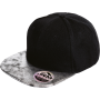 Bronx glitter snapbackpet met platte klep Black / Silver One Size