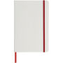 Spectrum A5 notitieboek met gekleurde sluiting - Wit/Rood Spectrum A5 notitieboek met gekleurde sluiting - Wit/Rood