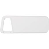 Alkes waterbestendige powerbank van 5000 mAh 12 W van gerecycled plastic met karabijnhaak - Wit Alkes waterbestendige powerbank van 5000 mAh 12 W van gerecycled plastic met karabijnhaak - Wit