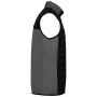 Herenbodywarmer in twee stoffen Black / Dark Grey Heather XS Herenbodywarmer in twee stoffen Black / Dark Grey Heather XS