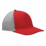 5-panel baseballcap UP TO DATE grijs, rood