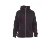 melange steel grey/black-fluorescent fuchsia