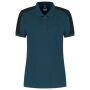 Poloshirt Bicolor Redefined Dames 206108 Teal-Black 3XL