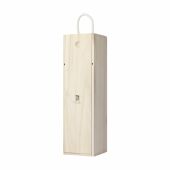 WineWood wijnkistje hout 9,8 x 9,8 x 34,8 cm voor 1 fles