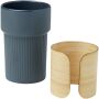 Fika 340 ml beker met bamboe hoes - Hale blauw Fika 340 ml beker met bamboe hoes - Hale blauw