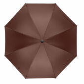 RAYNA - 27" auto paraplu houten greep - Bruin