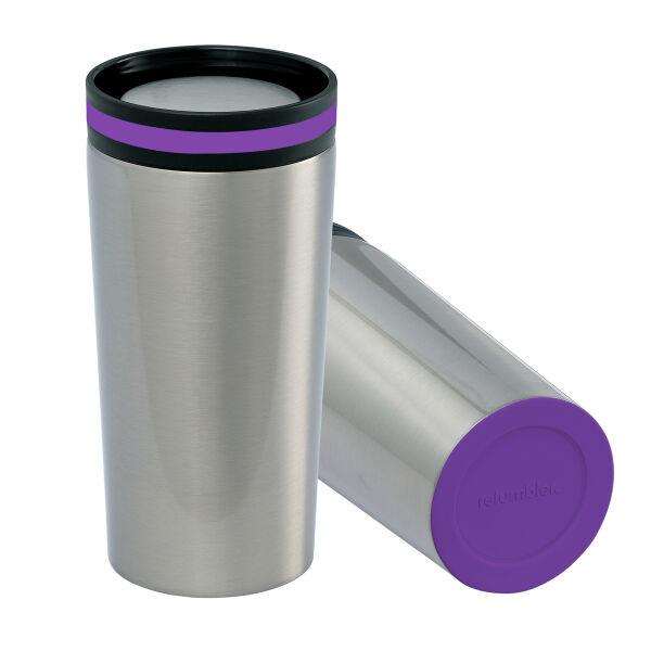 Thermobeker RETUMBLER-myDRINQEO - paars, zilver Thermobeker RETUMBLER-myDRINQEO - paars, zilver