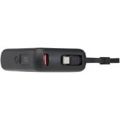 Acrux tabletpowerbank van 10.000 mAh 35 W met ingebouwde Type-C kabel van gerecycled plastic - Zwart