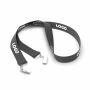 Polyester Pantone-gematchte zeefdruk keycord met 2 clips