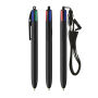 BIC® 4 Colours® ECO + lanyard BIC® 4 Colours® ECO + lanyard Zwart Gerecycleerd