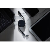 Terra recycled aluminum uittrekbare 240W kabel, zwart