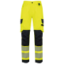 Gerecyclede veiligheidsbroek met veel zakken Hi Viz Yellow / Navy 36 FR
